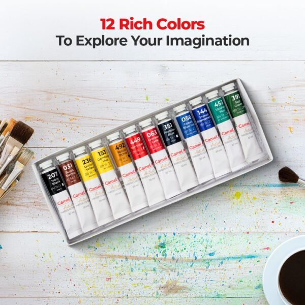 Camel Artist Watercolor Tube - 12 Shades (20ML Each)
